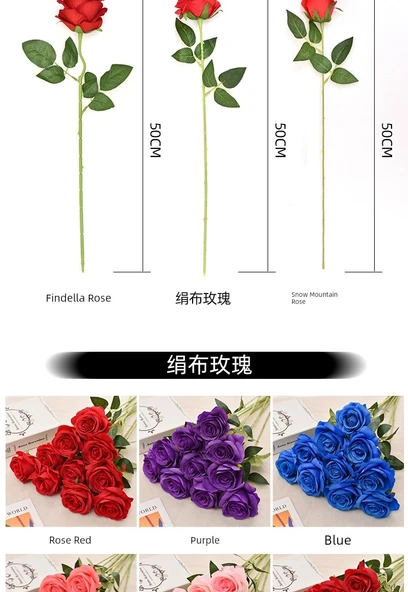 Yapay Gül Buketi - 10 Kırmızı Kar Dağı Gülü - Resim 9