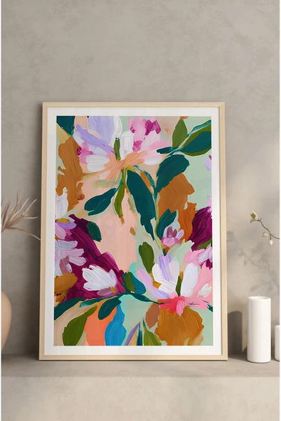 kutuTR Ahşap Çerçeveli Mdf Tablo Seti Matisse, Bohem, Kusama Salon Ve Oturma Odası İçin ÇT3085 - 4
