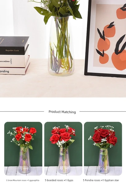 Yapay Gül Buketi - 10 Kırmızı Kar Dağı Gülü - Resim 5