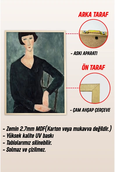 kutuTR Ahşap Çerçeveli Mdf Tek Tablo Picasso Serisi (KENDİ TABLO SETİNİZİ OLUŞTURACAĞINIZ LİSTE) - 3
