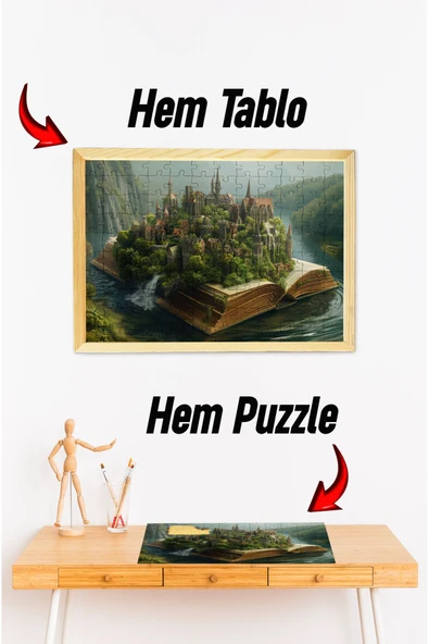 kutuTR Ahşap Çerçeveli Puzzle - Tablo HTHP - 009
