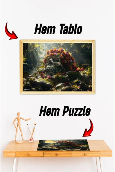 kutuTR Ahşap Çerçeveli Puzzle - Tablo HTHP - 010