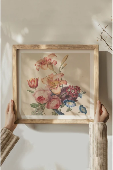 kutuTR Ahşap Çerçeveli Mdf Kare Tablo Seti Salon Ve Oturma Odası Için KR4001 - 6
