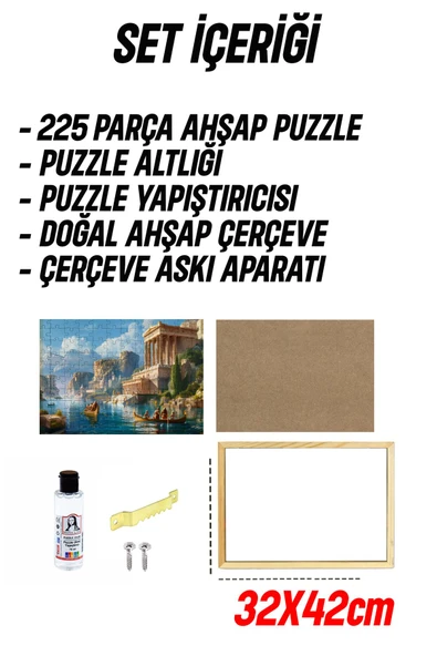 kutuTR Ahşap Çerçeveli Puzzle - Tablo HTHP - 004 - 3