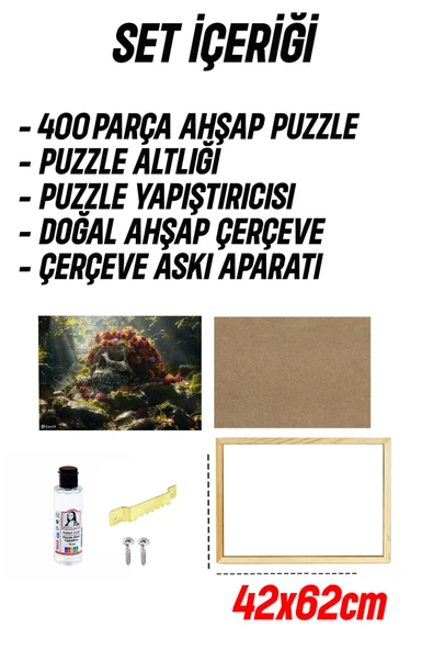 kutuTR Ahşap Çerçeveli Puzzle - Tablo HTHP - 010 - 3