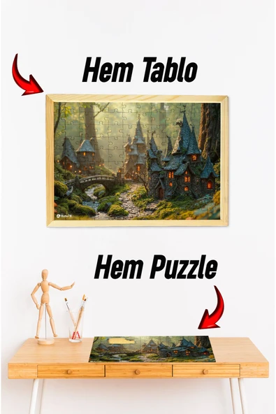 kutuTR Ahşap Çerçeveli Puzzle - Tablo HTHP - 015 - 4