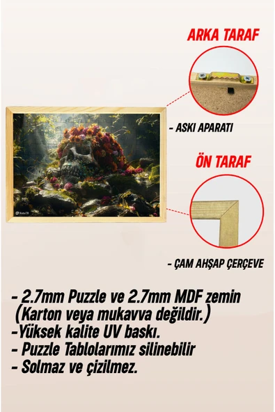 kutuTR Ahşap Çerçeveli Puzzle - Tablo HTHP - 010 - 5