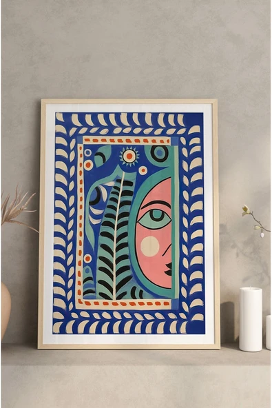 kutuTR Ahşap Çerçeveli Mdf Tablo Seti Matisse, Bohem, Kusama Salon Ve Oturma Odası İçin ÇT3062 - 4
