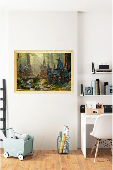 kutuTR Ahşap Çerçeveli Puzzle - Tablo HTHP - 015