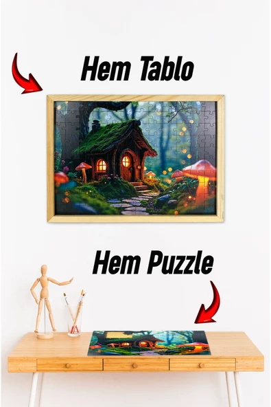 kutuTR Ahşap Çerçeveli Puzzle - Tablo HTHP - 001