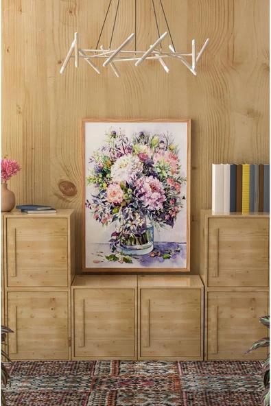 kutuTR Ahşap Çerçeveli Mdf Tek Tablo Çiçek Dekoru Tablo (KENDİ TABLO SETİNİZİ OLUŞTURACAĞINIZ LİSTE)