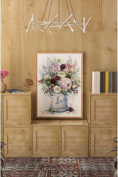 kutuTR Ahşap Çerçeveli Mdf Tek Tablo Çiçek Dekoru Tablo (KENDİ TABLO SETİNİZİ OLUŞTURACAĞINIZ LİSTE)