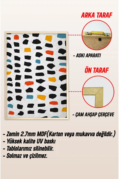 kutuTR Ahşap Çerçeveli Mdf Tek Tablo Abstract Yüz Modeli Tablo (KENDİ TABLO SETİNİZİ OLUŞTURACAĞINIZ LİSTE) - 3