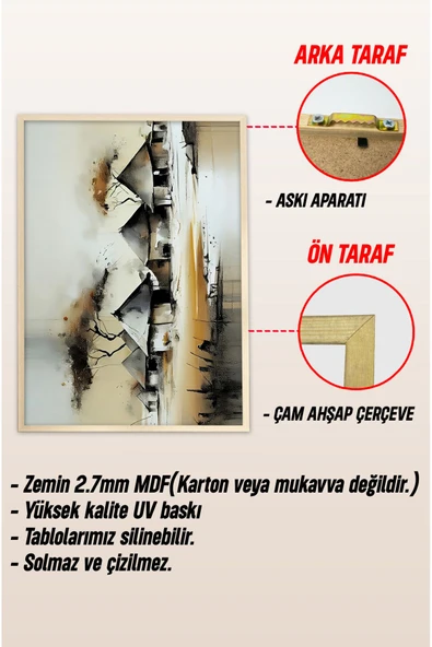 kutuTR Ahşap Çerçeveli Mdf Tek Tablo Afrika Dekoru Tablo (KENDİ TABLO SETİNİZİ OLUŞTURACAĞINIZ LİSTE) - Resim 3