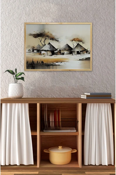 kutuTR Ahşap Çerçeveli Mdf Tek Tablo Afrika Dekoru Tablo (KENDİ TABLO SETİNİZİ OLUŞTURACAĞINIZ LİSTE) - Resim 2