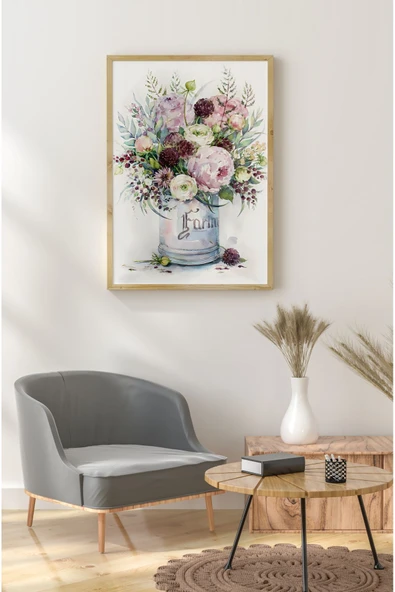 kutuTR Ahşap Çerçeveli Mdf Tek Tablo Çiçek Dekoru Tablo (KENDİ TABLO SETİNİZİ OLUŞTURACAĞINIZ LİSTE) - Resim 2