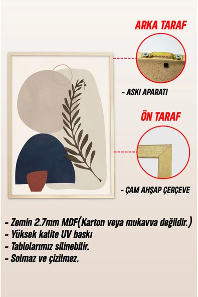 kutuTR Ahşap Çerçeveli Mdf Tek Tablo Retro Dekor Tablo (KENDİ TABLO SETİNİZİ OLUŞTURACAĞINIZ LİSTE) - Resim 3