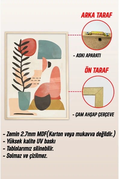 kutuTR Ahşap Çerçeveli Mdf Tek Tablo Ahşap Retro Dekoru Tablo (KENDİ TABLO SETİNİZİ OLUŞTURACAĞINIZ LİSTE) - 3