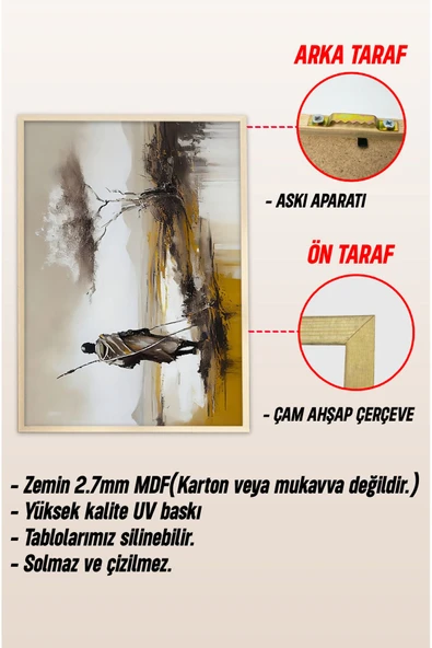 kutuTR Ahşap Çerçeveli Mdf Tek Tablo Afrika Dekoru Tablo (KENDİ TABLO SETİNİZİ OLUŞTURACAĞINIZ LİSTE) - Resim 3