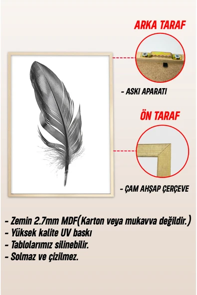 kutuTR Ahşap Çerçeveli Mdf Tek Tablo İslami Tablo (KENDİ TABLO SETİNİZİ OLUŞTURACAĞINIZ LİSTE) - Resim 3