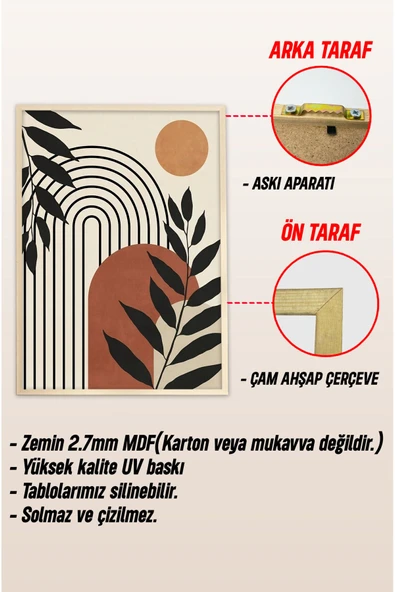 kutuTR Ahşap Çerçeveli Mdf Tek Tablo Ahşap Retro Tablo 2 (KENDİ TABLO SETİNİZİ OLUŞTURACAĞINIZ LİSTE) - 3