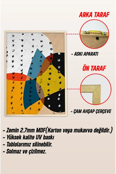 kutuTR Ahşap Çerçeveli Mdf Tek Tablo Abstract Yüz Modeli Tablo (KENDİ TABLO SETİNİZİ OLUŞTURACAĞINIZ LİSTE) - 3
