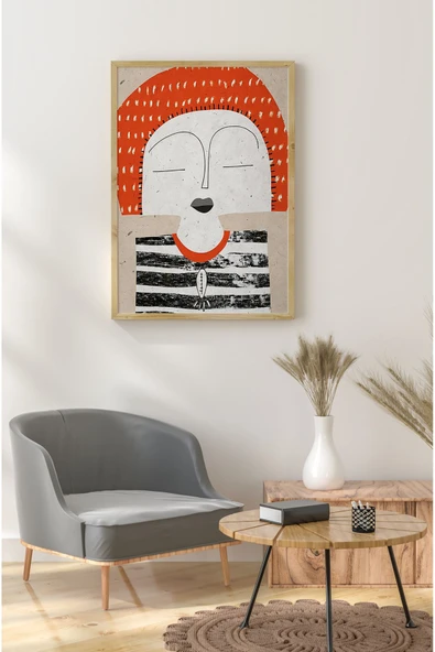 kutuTR Ahşap Çerçeveli Mdf Tek Tablo Abstract Yüz Modeli Tablo (KENDİ TABLO SETİNİZİ OLUŞTURACAĞINIZ LİSTE) - 2