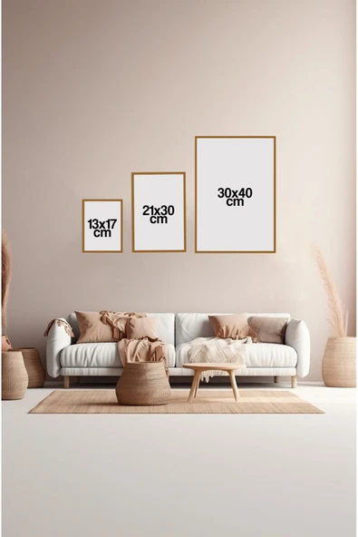 kutuTR Dekorize Mdf Tablo Seti 3 Parça 3 Mm - Salon Oturma Odası Için Bohem Duvar Dekoru 3041 - 4