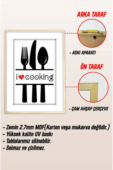 kutuTR Ahşap Çerçeveli Mdf Tek Tablo (KENDİ TABLO SETİNİZİ OLUŞTURACAĞINIZ LİSTE) - 3