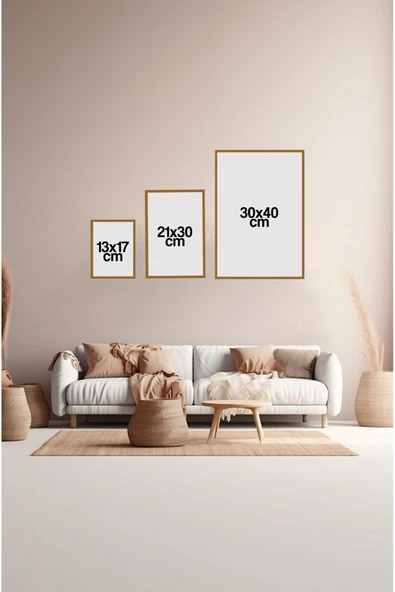 kutuTR Dekorize Mdf Tablo Seti 3 Parça 3 Mm - Salon Oturma Odası Için Bohem Duvar Dekoru 3045 - 3