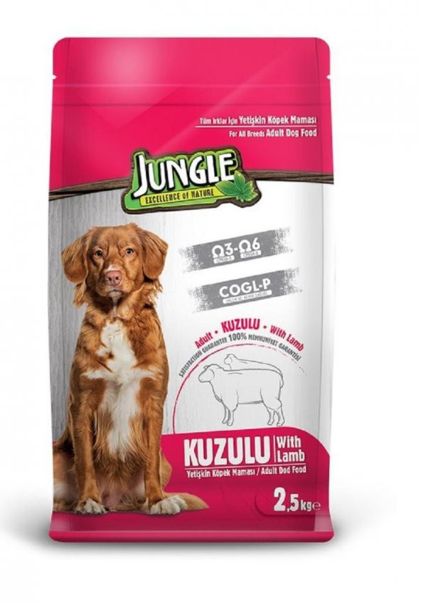 Jungle Kuzu Etli Köpek Maması 2,5 Kg