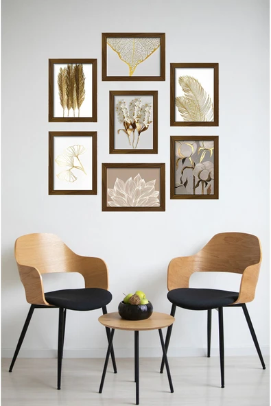 kutuTR 7'li 13x17 Ahşap Tablo Seti 7007 - 2