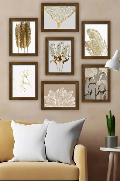 kutuTR 7'li 13x17 Ahşap Tablo Seti 7007