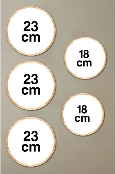 kutuTR Dekorize Mdf 5 Parça Çerçeve Görünümlü Tablo Set 5011 - Resim 6