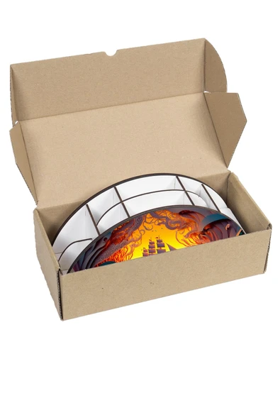 kutuTR Ahşap VİP Okyanus Serisi Gökkuşağı Cetvelli Masaüstü Kalemlik Organizer Montajlı Kutulu - Resim 7