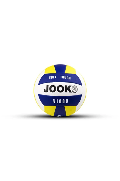 kutuTR Voleybol Topu Soft Touch Yapıştırma Yumuşak Yüzey 18 Panel 5 Numara Sarı-lacivert V1000 Pompa Hediye