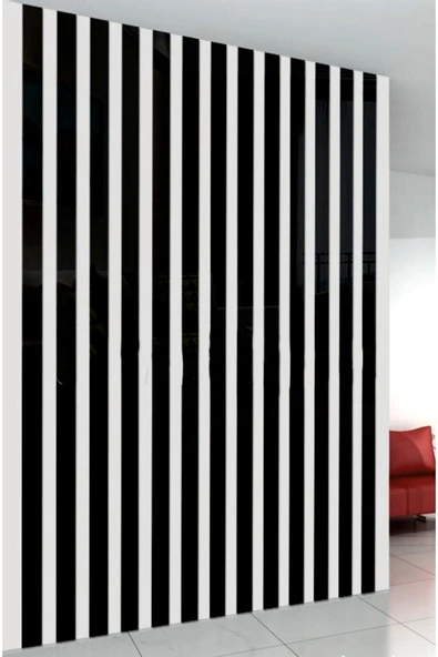 evdeucuz Dekorasyon Ahşap Şerit Duvar Panelleri 50x 5 Cm Duvar Çıtası Iskandinav Siyah 5 Adet