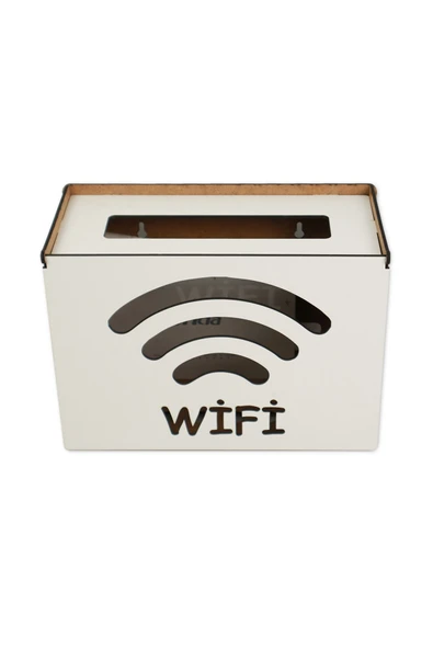 kutuTR Dekoratif Modem Saklama Kutusu / Wifi / Beyaz - 3
