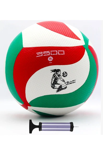 kutuTR Volley Quenn Voleybol Topu Soft Touch Yapıştırma Yumuşak 5 Numara 260 gr Pompa Hediyeli