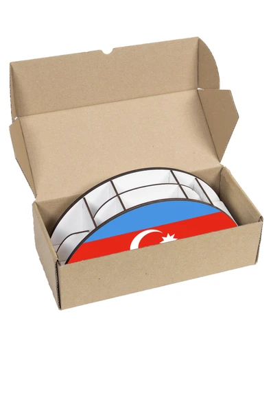 kutuTR Azerbaycan Cetvelli Masaüstü Kalemlik Organizer Montajlı Kutulu - Resim 7
