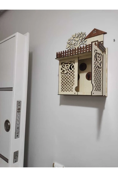 Notpa Ahşap Antre Dekoratif Anahtarlık - 3