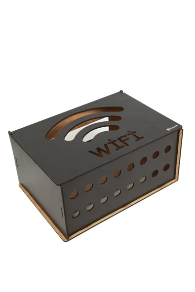 kutuTR Dekoratif Modem Saklama Kutusu / Wifi / Siyah