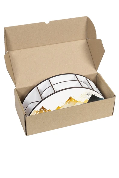 kutuTR Ahşap Vip Dağ Serisi Gökkuşağı Cetvelli Masaüstü Kalemlik Organizer Montajlı Kutulu - Resim 7