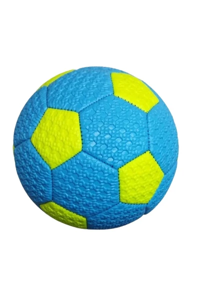 kutuTR Hentbol Topu Renkli Color Soft Katmanlı Çocuk Mini Futbol Topu No:1 İç Mekan Pompa Hediyeli - 3