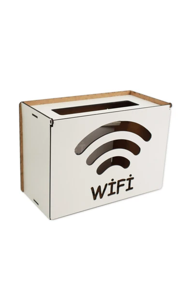 kutuTR Dekoratif Modem Saklama Kutusu / Wifi / Beyaz - 4
