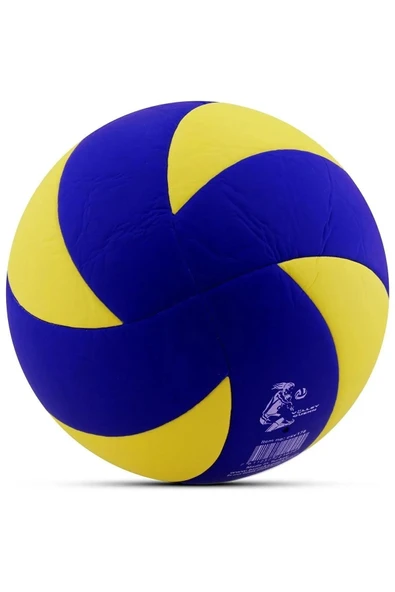 kutuTR Voleybol Topu Soft Touch Yapıştırma Yumuşak Yüzey 18 Panel 5 Numara Sarı-lacivert Pompa Hediye - 3