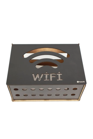 kutuTR Dekoratif Modem Saklama Kutusu / Wifi / Siyah - 2