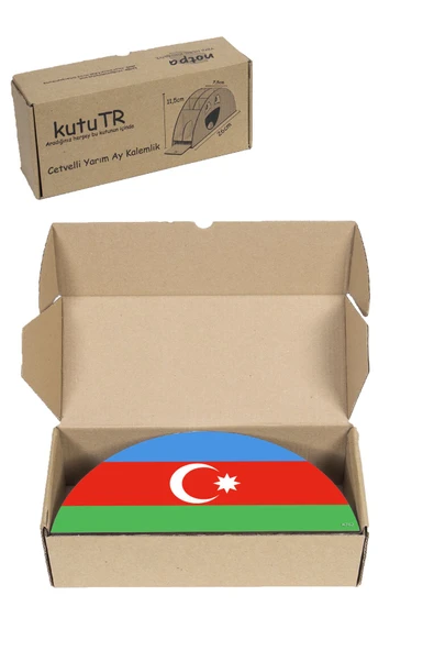 kutuTR Azerbaycan Cetvelli Masaüstü Kalemlik Organizer Montajlı Kutulu - Resim 8