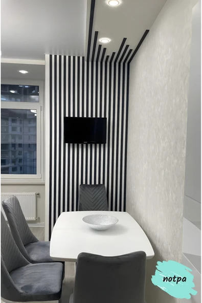 kutuTR NOTPA Dekorasyon Ahşap Şerit Duvar Panelleri Dekoratif Duvar Çıtası 1 Paket(10 Adet)