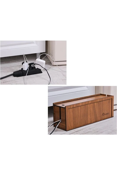 Lexals Kablo Kutusu 40x12x14 Cm Kablo Priz Düzenleyici Organizer - 6